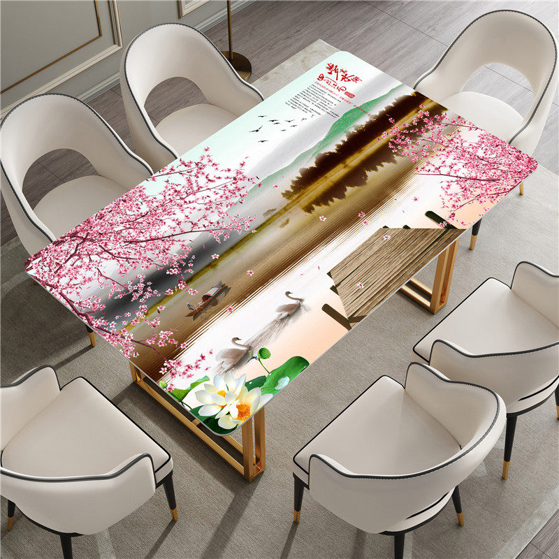 PVC桌布防水防油防烫免洗餐桌垫茶几垫软玻璃塑料印花台布长方形,居家布艺,桌布,淘宝优惠券,粉丝福利购,淘宝优惠卷