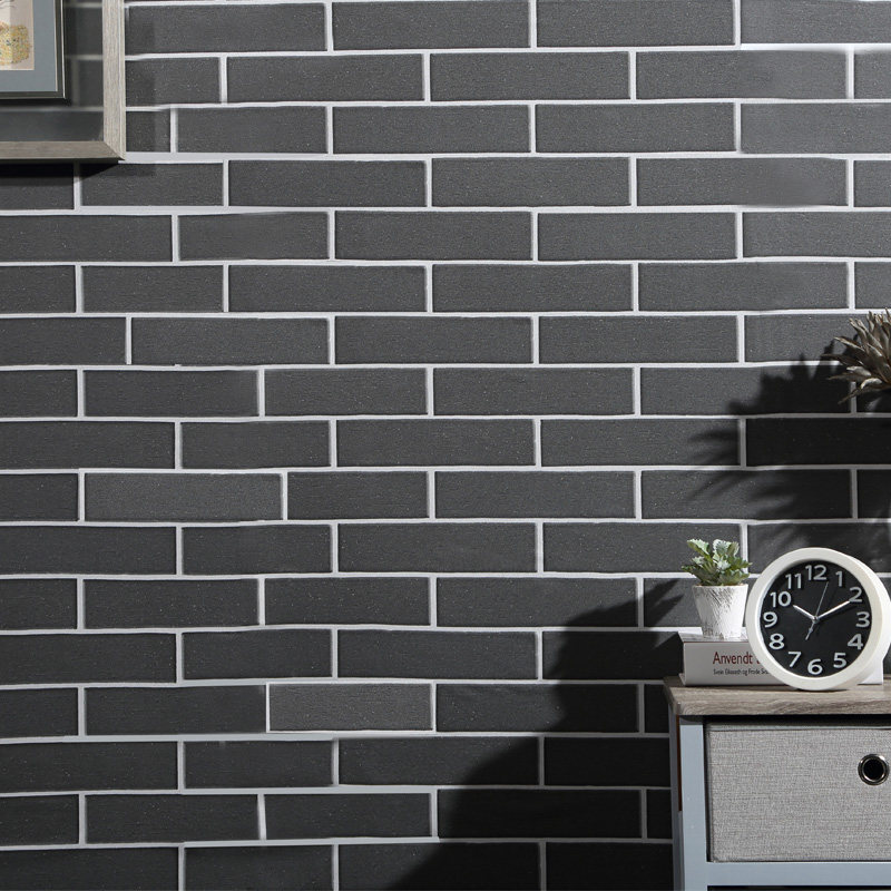 中式复古仿真砖纹墙纸自粘卧室客厅瓷砖装饰墙贴防水壁纸黑砖贴纸,家居饰品,软装墙贴,淘宝优惠券,粉丝福利购,淘宝优惠卷