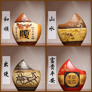 中式陶瓷古风办公室摆件茶叶架展示古董博古架层书柜装饰小工艺品