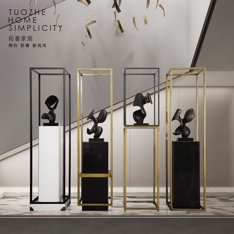 雕塑台摆件大理石底座售楼处酒店大堂落地基座商业大厅装饰摆台,家居饰品,装饰摆件,淘宝优惠券,粉丝福利购,淘宝优惠卷