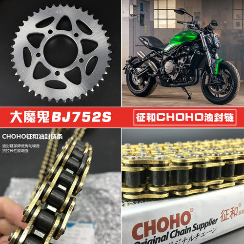 适用于贝纳利大魔鬼BJ750GS 752S牙盘 链轮 大小飞 佂和油封链条