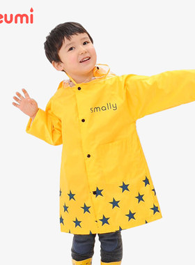 Seeumi 韩国儿童雨衣男童女童小孩无气味环保加厚拉链学生雨衣