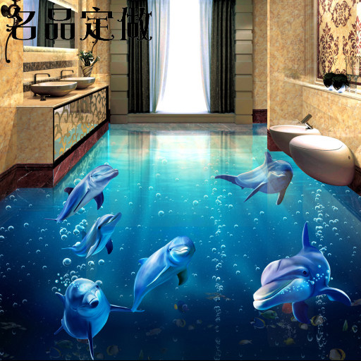 3d立体地板革自粘地板贴PVC地垫地胶卫生间防水地贴海底世界定制,家装主材,地板革,淘宝优惠券,粉丝福利购,淘宝优惠卷