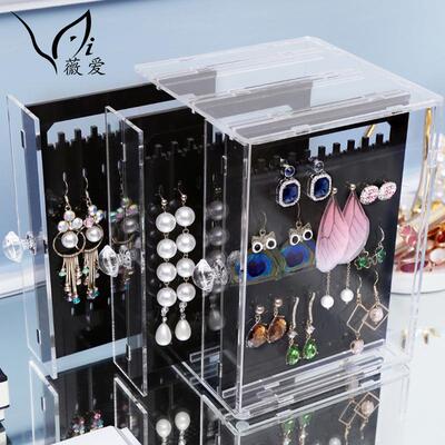 acrylic earrings collection box stud display rack storage