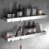 304不锈钢浴室卫生间洗手厕所淋浴房三角置物架收纳免打孔壁挂式