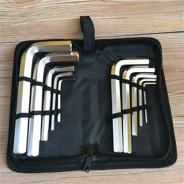大号L型内六角扳手套组 铬钒钢材质7件套六角匙工具
