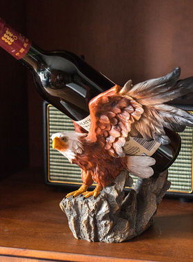 家点靓老鹰红酒架摆件欧式创意葡萄酒瓶架客厅桌餐酒柜装饰小摆件