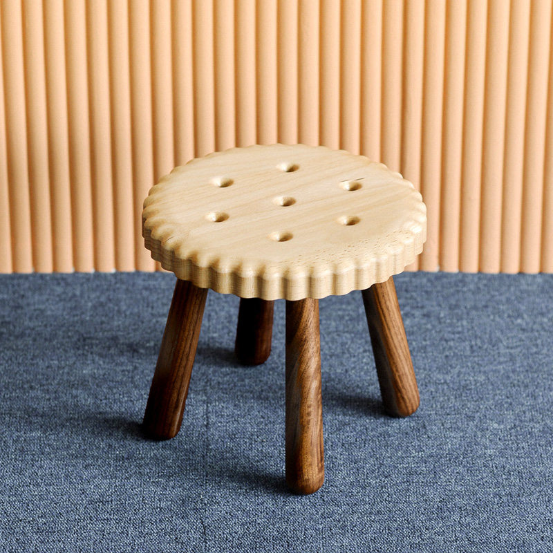 作物ZOWOO创意设计儿童房板凳实木0油漆宝宝可爱饼干家用矮凳椅子,住宅家具,儿童凳,淘宝优惠券,粉丝福利购,淘宝优惠卷