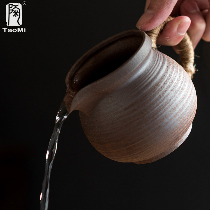 陶迷粗陶公道杯家用陶瓷分茶器功夫茶具泡茶套装茶漏茶海大容量,餐饮具,公道杯,淘宝优惠券,粉丝福利购,淘宝优惠卷