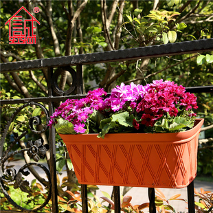 诚信壁挂花盆 长方形墙面挂盆园艺塑料花盆阳台养花悬挂吊兰盆