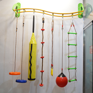 感统攀爬悬吊支架室内墙体悬挂全套支架设备吊缆架壁挂式悬吊铁架