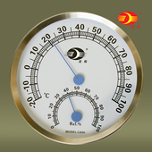 沈拓 不锈钢指针 温湿度计家用温度计湿度计室内外高精度壁挂式