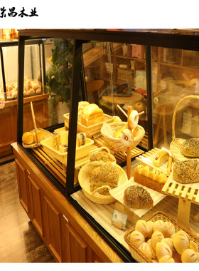 中岛柜全套软装铁艺木质展架面包店陈列道具整套摆件烘焙店