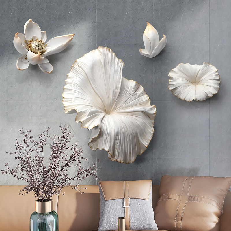 荷叶客厅沙发背景墙面装饰挂件轻奢北欧风电视墙壁挂创意餐厅挂饰,家居饰品,壁饰,淘宝优惠券,粉丝福利购,淘宝优惠卷