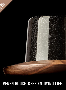 维能宫馆欧式咖啡杯高档杯子高级感创意设计陶瓷杯黑色星空马克杯