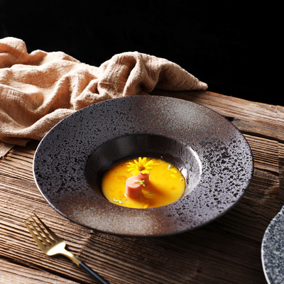 陶瓷草帽盘意面盘西餐盘子西式汤盘汤碗盘子 餐厅餐具飞碟盘商用