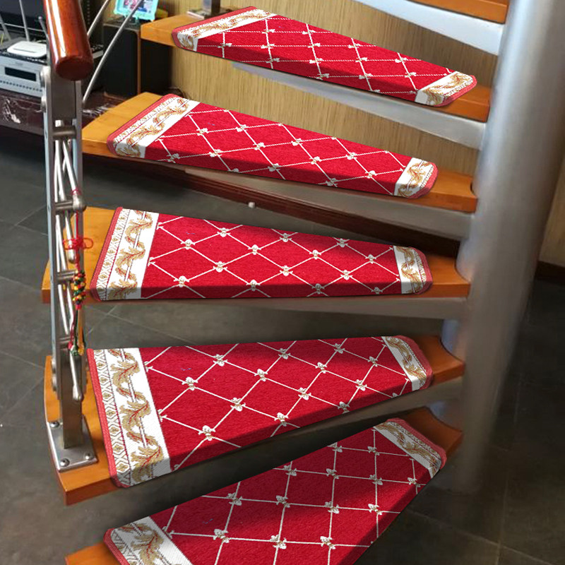 欧式旋转楼梯垫子免胶自吸自粘防滑楼梯地毯地垫左右螺旋楼梯定制