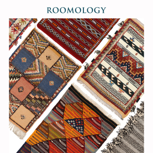 Roomology摩洛哥手工撒哈拉沙漠羊毛盖毯挂毯地毯