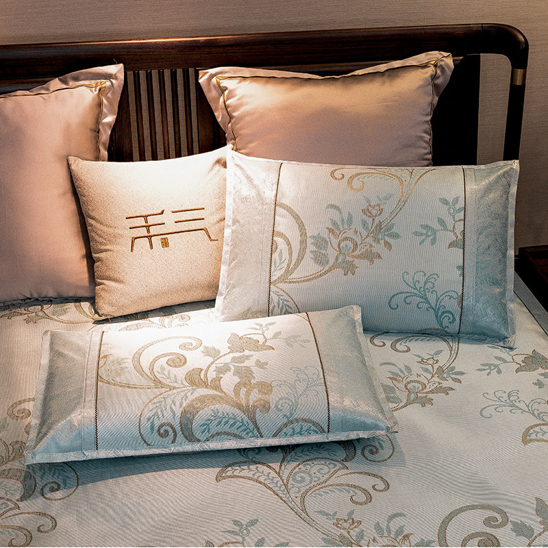 枕套夏季凉爽一对冰丝单人双乳胶枕透气夏天凉席枕头儿童凉枕套