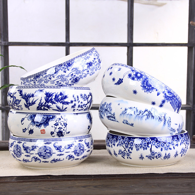 特大号茶洗青花陶瓷茶碗功夫茶具水洗水盂笔洗家用花盆茶道配件,餐饮具,茶海,淘宝优惠券,粉丝福利购,淘宝优惠卷