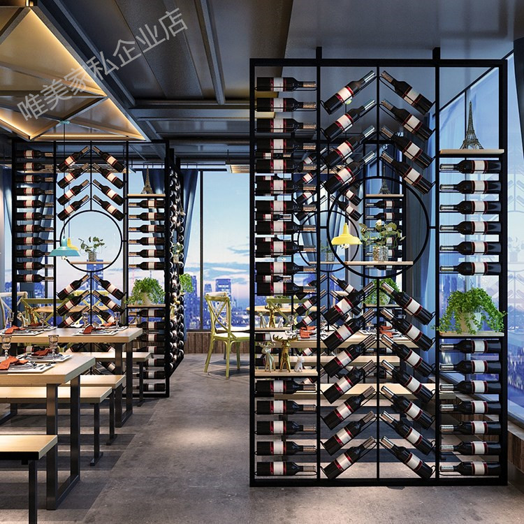 可定制铁艺装饰酒架音乐餐厅酒吧咖啡厅墙上隔断屏风实木酒架酒柜
