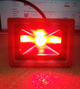 10W红光led投光灯广告招牌照明12v24v10W投射灯220V红色led投光灯