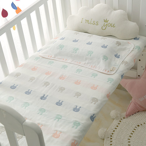 三层纱布盖毯宝宝纯棉透气空调被婴幼儿园四季儿童毛巾被床单吸汗