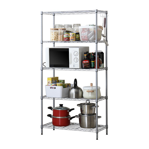 金属厨房置物架落地多层储物架微波炉烤箱杂物架子客厅收纳整理架