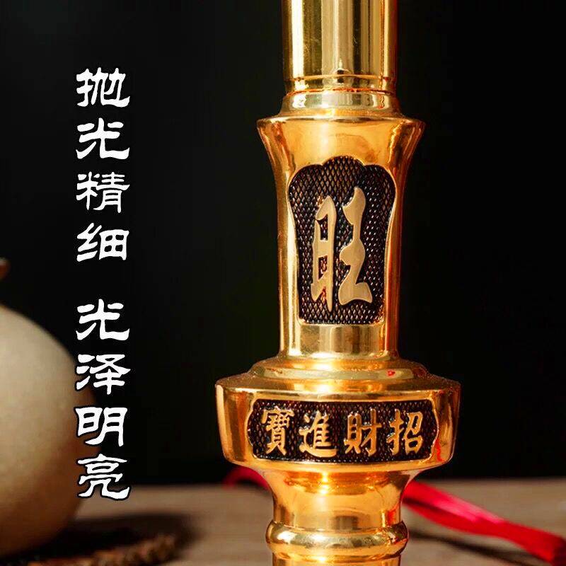 纯铜led电蜡烛灯佛灯关公蜡烛台插电蜡烛灯供佛 长明灯供财神观音