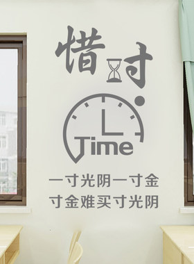 教室班级墙面装饰墙上书房学习桌惜时励志墙贴黑板报评比布置贴画
