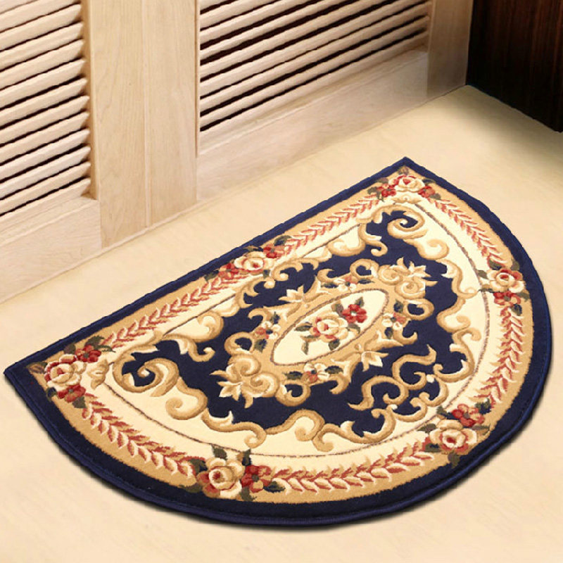 欧式剪花半圆形地毯入户门地垫门垫进门脚垫家用卫生间门口垫子