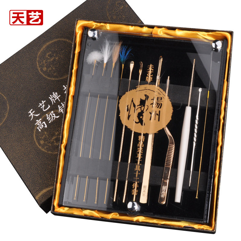 掏耳朵勺采耳神器耳朵清洁工具精品铐金挖耳勺套装传统老式耳挖勺