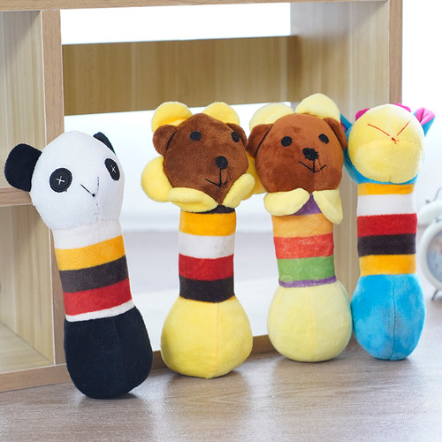 狗狗毛绒发声玩具耐咬磨牙幼犬小狗泰迪比熊小型犬骨头宠物玩具