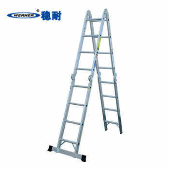 稳耐(Werner) 铝合金万能梯多功能折叠梯八步梯子PLD M1A-8-16B