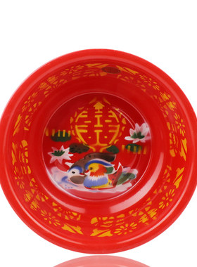 特厚搪瓷婚庆盆全红鸳鸯搪瓷盆搪瓷洗脸盆搪瓷结婚脸盆洗脚盆大盆