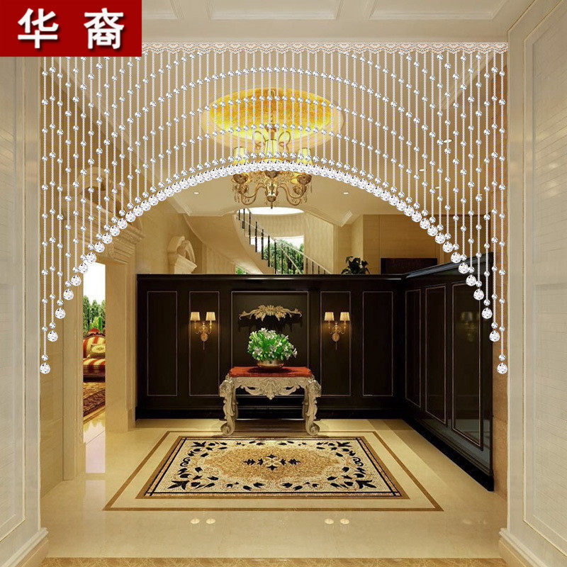 珠帘水晶隔断帘装饰客厅卧室卫生间门帘厕所挂帘玄关珠链免打孔