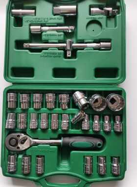 大飞梅花套筒套装1/2接口12.5汽修工具832套头组合接滑杆全12角