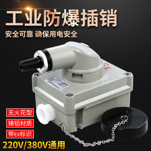 工业防爆插座防爆插销无火花防粉尘220V/380V工程消防墙壁插座20A