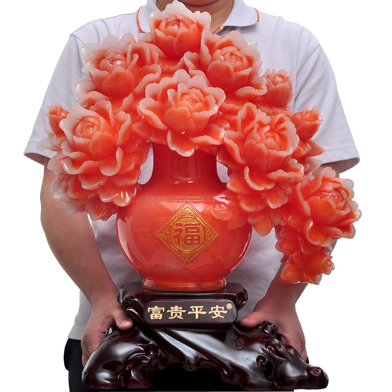 富贵平安花瓶摆件客厅电视柜玄关门厅室内家庭装饰品乔迁新居礼品图片