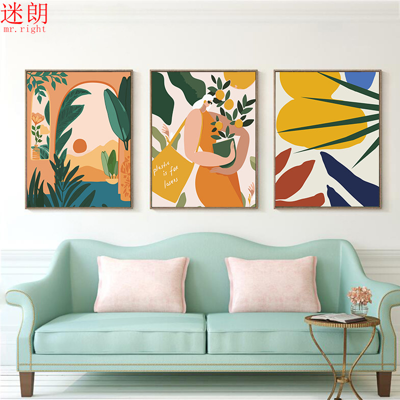 画画diy数字油画北欧简约小清新涂色手工手绘填充填色简单油彩画