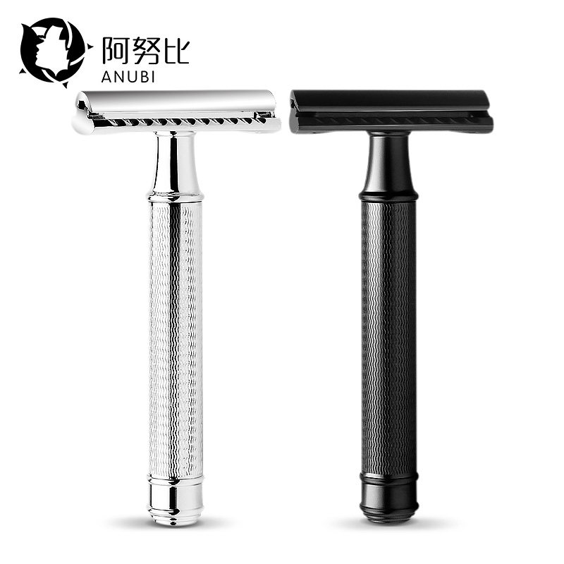男士老式剃须刀手动刮胡刀双面刮脸刀工艺男士套装定制刻字