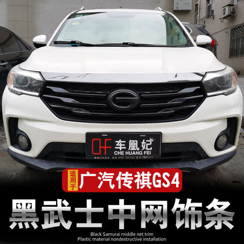 专用于广汽传祺gs4中网装饰条GS8/GS7前脸外观车标改装件爆改传奇
