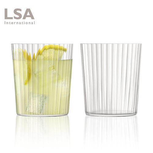 英国LSA 水晶玻璃水杯家用套装耐热泡茶杯子女夏季大容量牛奶杯