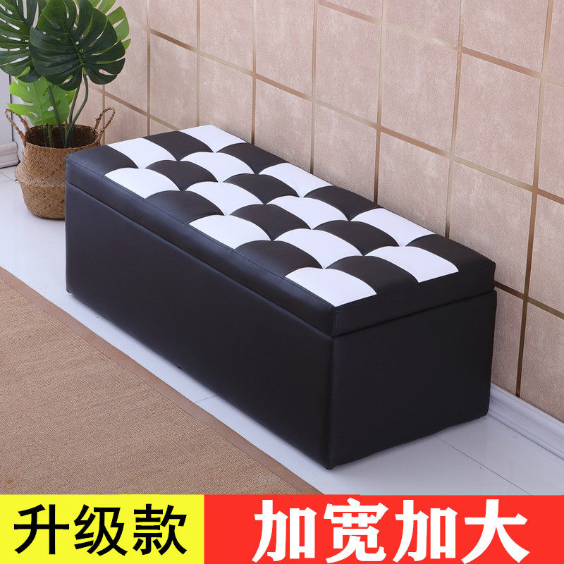 加宽服装店沙g发休息换鞋凳子家用布艺储物收纳箱可坐长方形置物