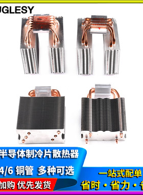 DIY半导体制冷片散热器 电子12706 二管三管四管六管 2/3/4/6铜管