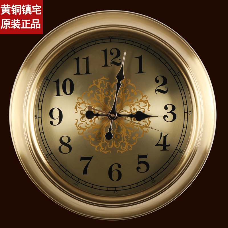 黄铜客厅挂纯钟铜挂表欧式豪华挂饰时钟卧室装钟
