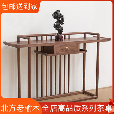 新关式实木玄中桌入户走廊超窄玄关案中式极窄条台小玄关靠墙供桌