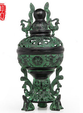 香古青铜器熏蛙三炉佛堂熏仿炉书房笔筒工艺品摆件客厅装饰品摆设
