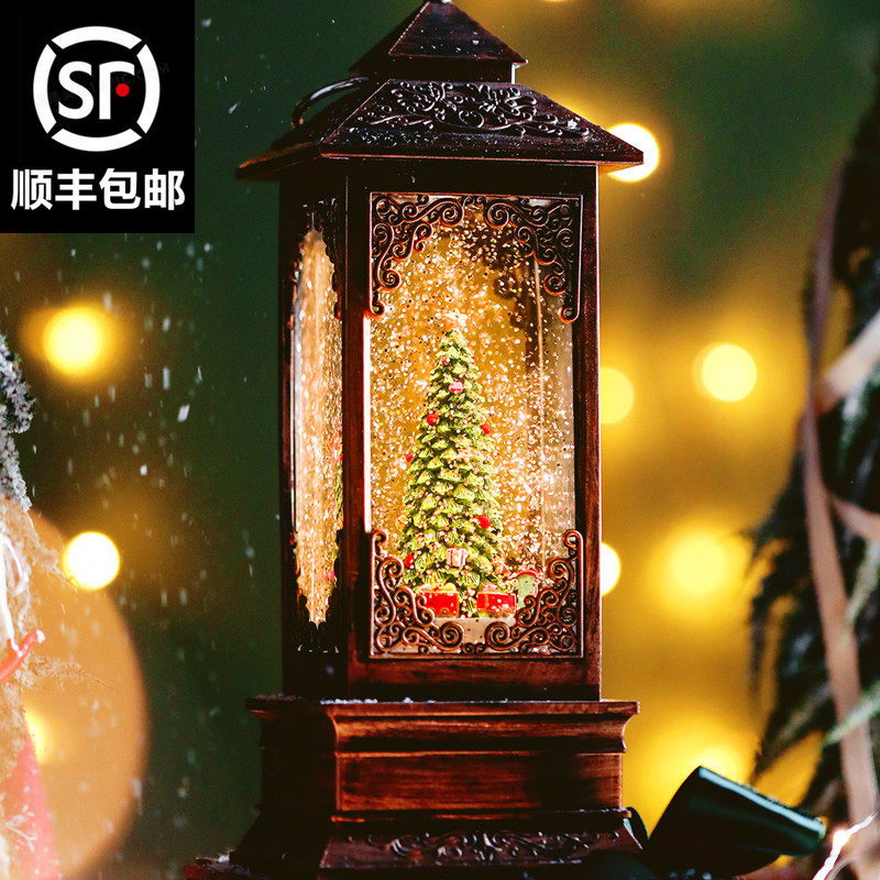 梦幻旋转情侣礼物送新婚浪漫风灯八音盒女生生日水晶球摆件音乐盒