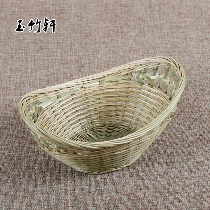 竹编制簸 果箕 竹筐 竹篓竹篮竹扁竹匾 品篮果盘环保篮 瓜果盘